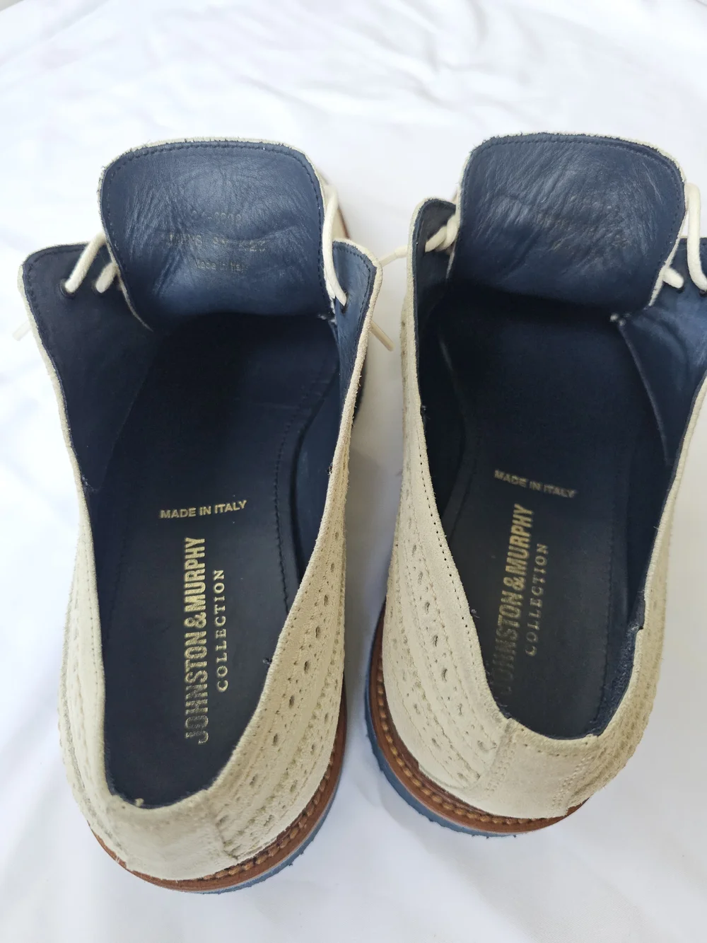 Johnston & Murphy Collection Suede Wingtip Oxfords - Italy